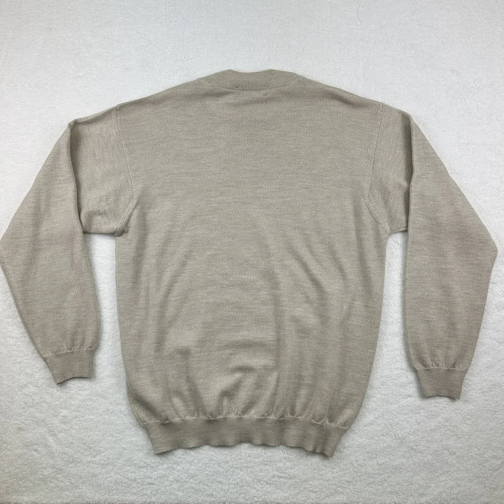 Brandini Sweater Mens Large Tall Woolmark 100% Merino Wool Crewneck Italy